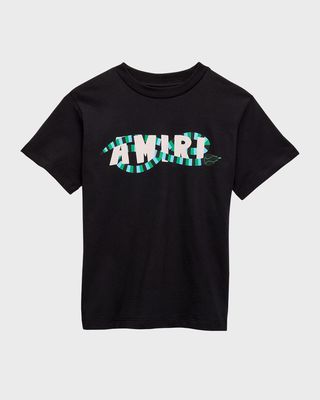 Kid's Snake Logo-Print Short-Sleeve T-Shirt, Size 4-12