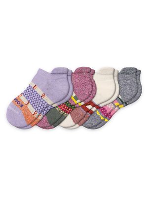 Kid's Spring Fling Ankle Socks 4-Pack - Berry - Berry