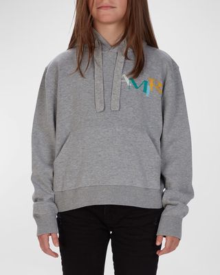 Kid's Staggered Logo Hoodie, Size 4-12