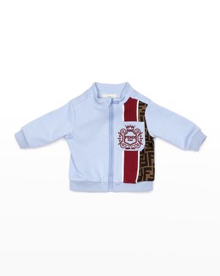 Kid's Stripe Monogram Sweatshirt, Size 6M-24M
