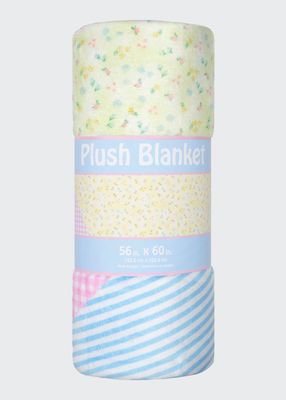 Kid's Sweet Patchwork Plush Blanket