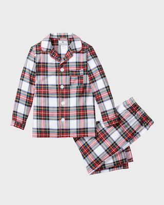 Kid's Tartan Pajama Set, Size 6M-14