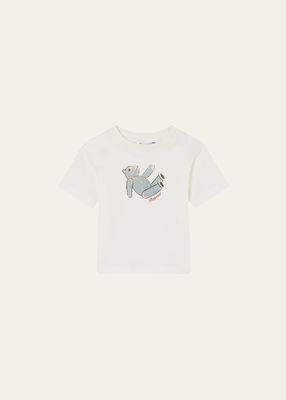 Kid's Teddy Bear Logo-Print T-Shirt, Size 6M-3