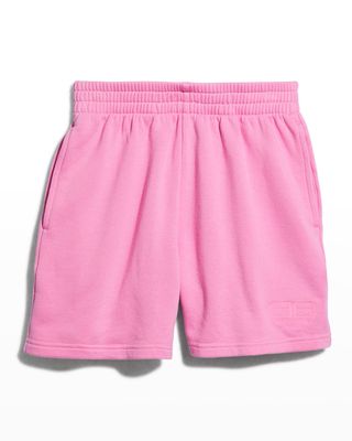 Kid's Tonal Logo Embroidered Jogger Shorts, Size 2-10