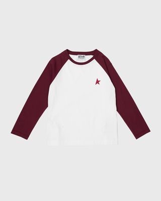 Kid's Two-Toned Star Graphic T-Shirt, Size 12