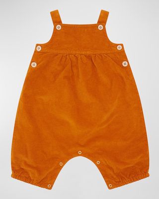 Kid's Velvet Button Jumpsuit, Size 6M-3