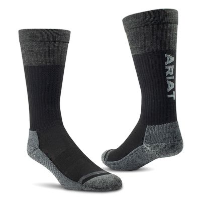 Kid's VentTEK® Over the Calf Boot Socks 2 Pair Pack in Black, Size: S/M Regular by Ariat