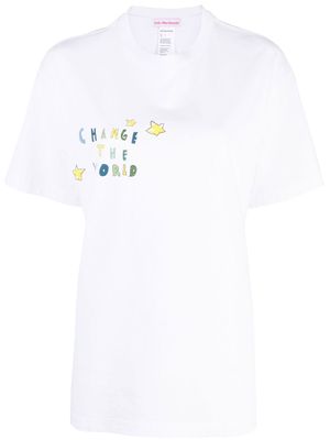 Kids Worldwide Change The World printed T-shirt - White