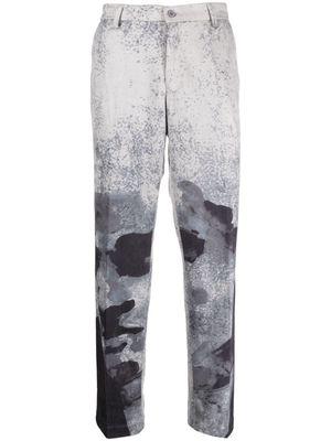 KidSuper abstract-print straight-leg trousers - Grey