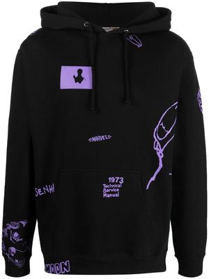 KidSuper all-over graphic-print hoodie - Black