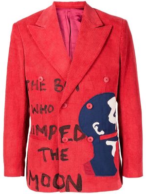 KidSuper double-breasted corduroy blazer - Red