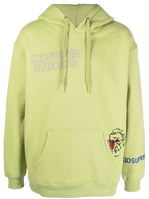 KidSuper embroidered motif detail hoodie - Green