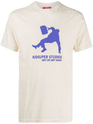 KidSuper Get Up Get Goin cotton T-shirt - Neutrals