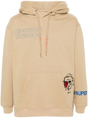 KidSuper logo-embroidered hoodie - Neutrals