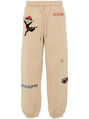 KidSuper logo-embroidered track pants - Neutrals