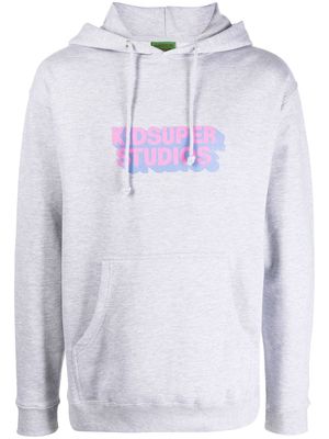 KidSuper logo-print cotton hoodie - Grey