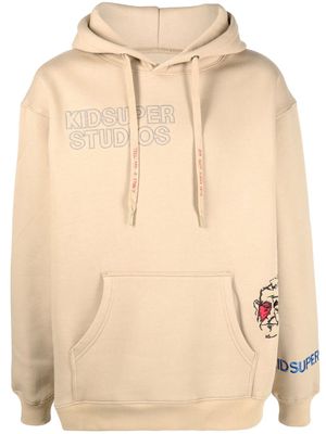 KidSuper logo-print hoodie - Neutrals
