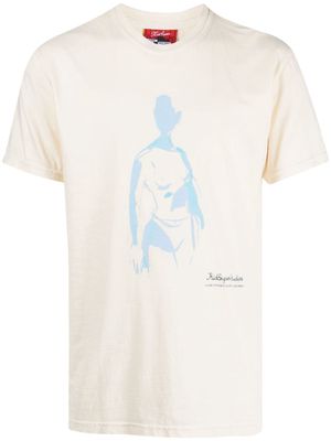 KidSuper Painted Man graphic-print cotton T-shirt - Neutrals