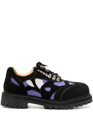 KidSuper panelled suede lace-up shoes - Black