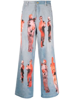 KidSuper Performers graphic-print jeans - Blue