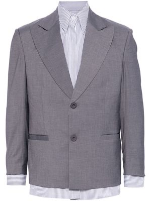 KidSuper single-breasted layered blazer - Grey