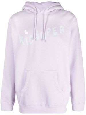 KidSuper Wavey logo-print hoodie - Purple