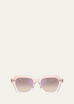 Kienna Mirrored Acetate Square Sunglasses