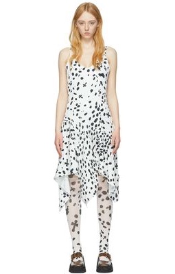 Kijun White Dalmatian Midi Dress