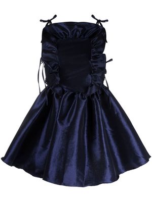 Kika Vargas Chiara ruffle taffeta dress - Blue