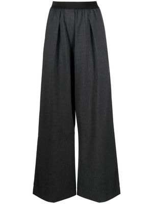 Kika Vargas elasticated-waistband straight-leg trousers - Grey