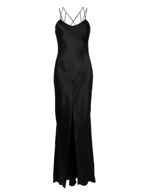 Kiki de Montparnasse Cage silk maxi dress - Black