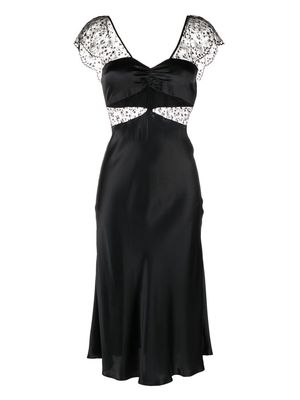 Kiki de Montparnasse Cercle lace-embellished nightdress - Black