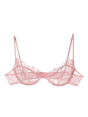 Kiki de Montparnasse Coquette lace demi-bra - Pink