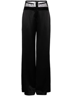 Kiki de Montparnasse Enchanté silk trousers - Black