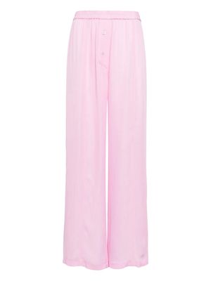 Kiki de Montparnasse Georgette palazzo silk trousers - Pink