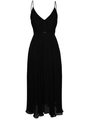 Kiki de Montparnasse Georgette silk slip dress - Black