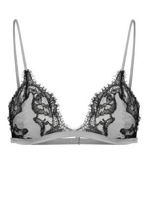 Kiki de Montparnasse Giselle lace-trim bra - Grey