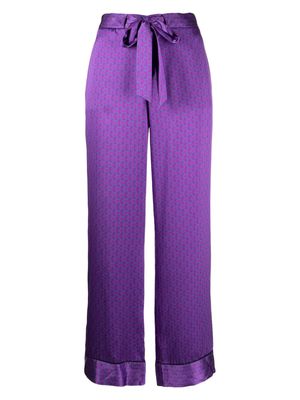 Kiki de Montparnasse Handcuff silk pajama bottoms - Purple