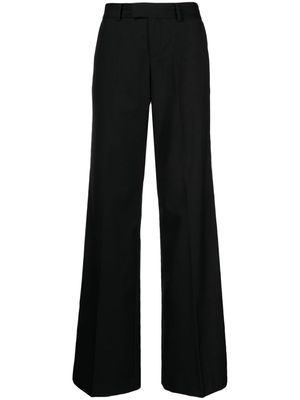 Kiki de Montparnasse high-waisted wool flared trousers - Black