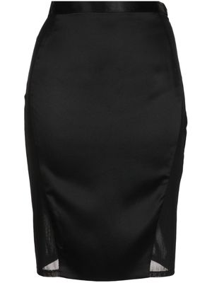 Kiki de Montparnasse La Madame silk midi skirt - Black