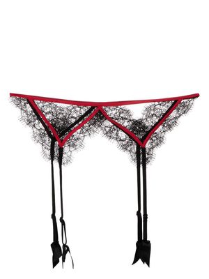 Kiki de Montparnasse lace detailing garter belt - Black
