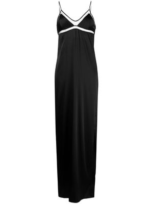 Kiki de Montparnasse Peep Show silk slip dress - Black