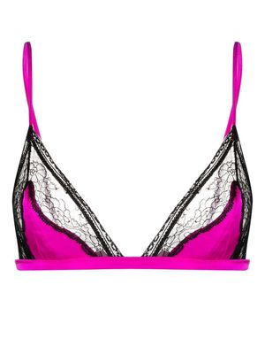 Kiki de Montparnasse Tiered Soft lace-trim bra - Pink