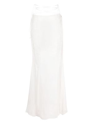 Kiki de Montparnasse Tresor lace-detailing skirt - White