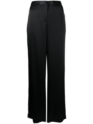 Kiki de Montparnasse Tuxedo silk trousers - Black