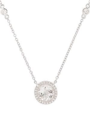 Kiki McDonough 18kt white gold Grace topaz and diamond necklace - Silver