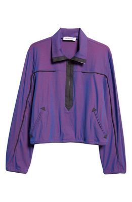 KIKO KOSTADINOV Agathon Half Zip Cotton Jersey Pullover in Phlox/Dim Grey