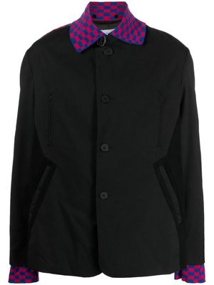 Kiko Kostadinov check-pattern button-down shirt jacket - Black