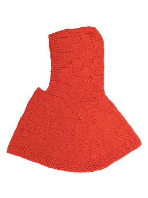 Kiko Kostadinov crochet-knit virgin wool blend balaclava - Red