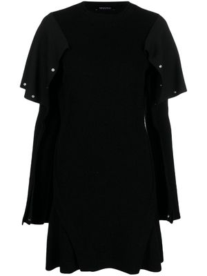 Kiko Kostadinov Horsebow layered minidress - Black